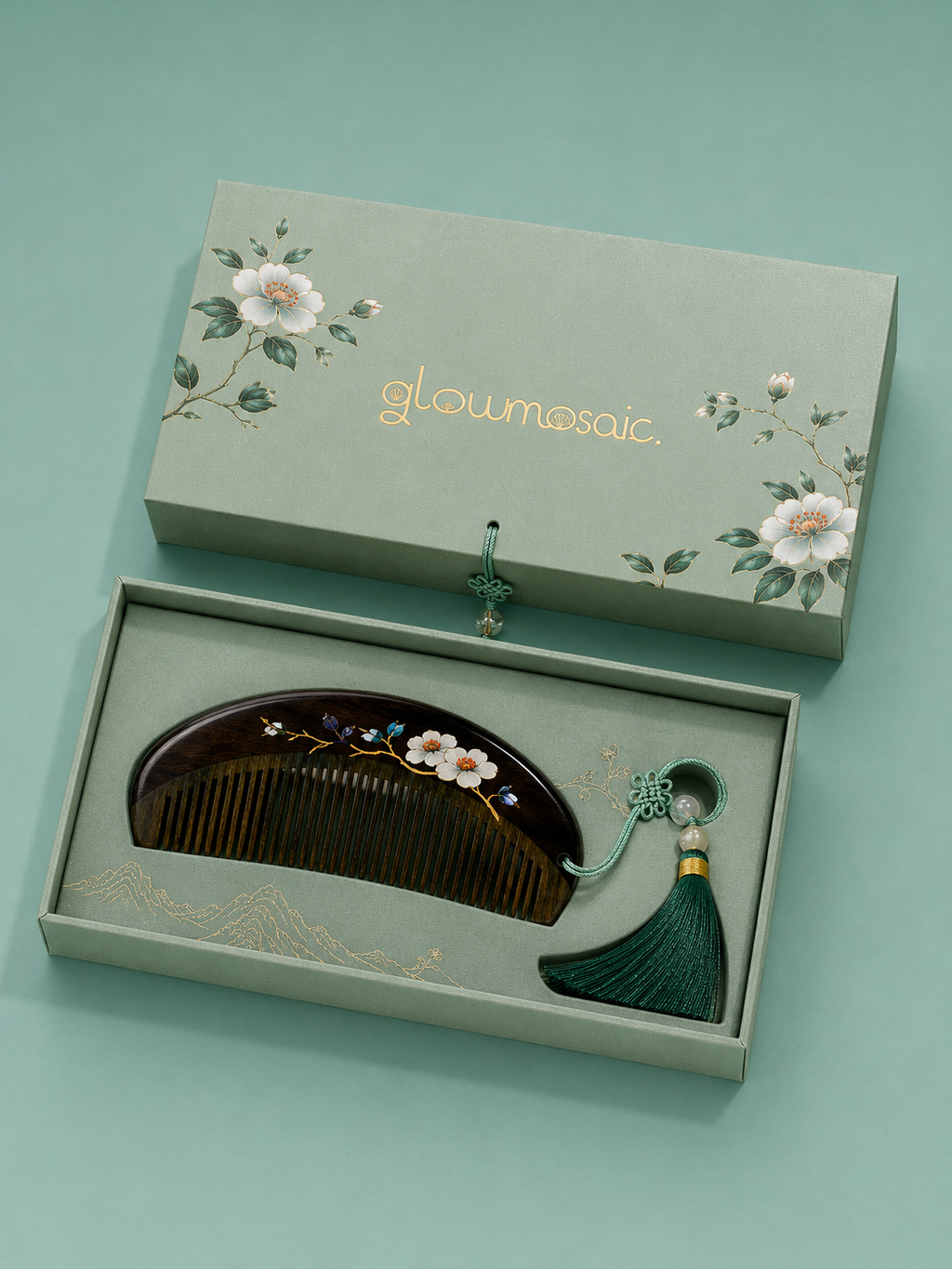 LumiShell Mini Portable Wooden Scalp Massage Comb