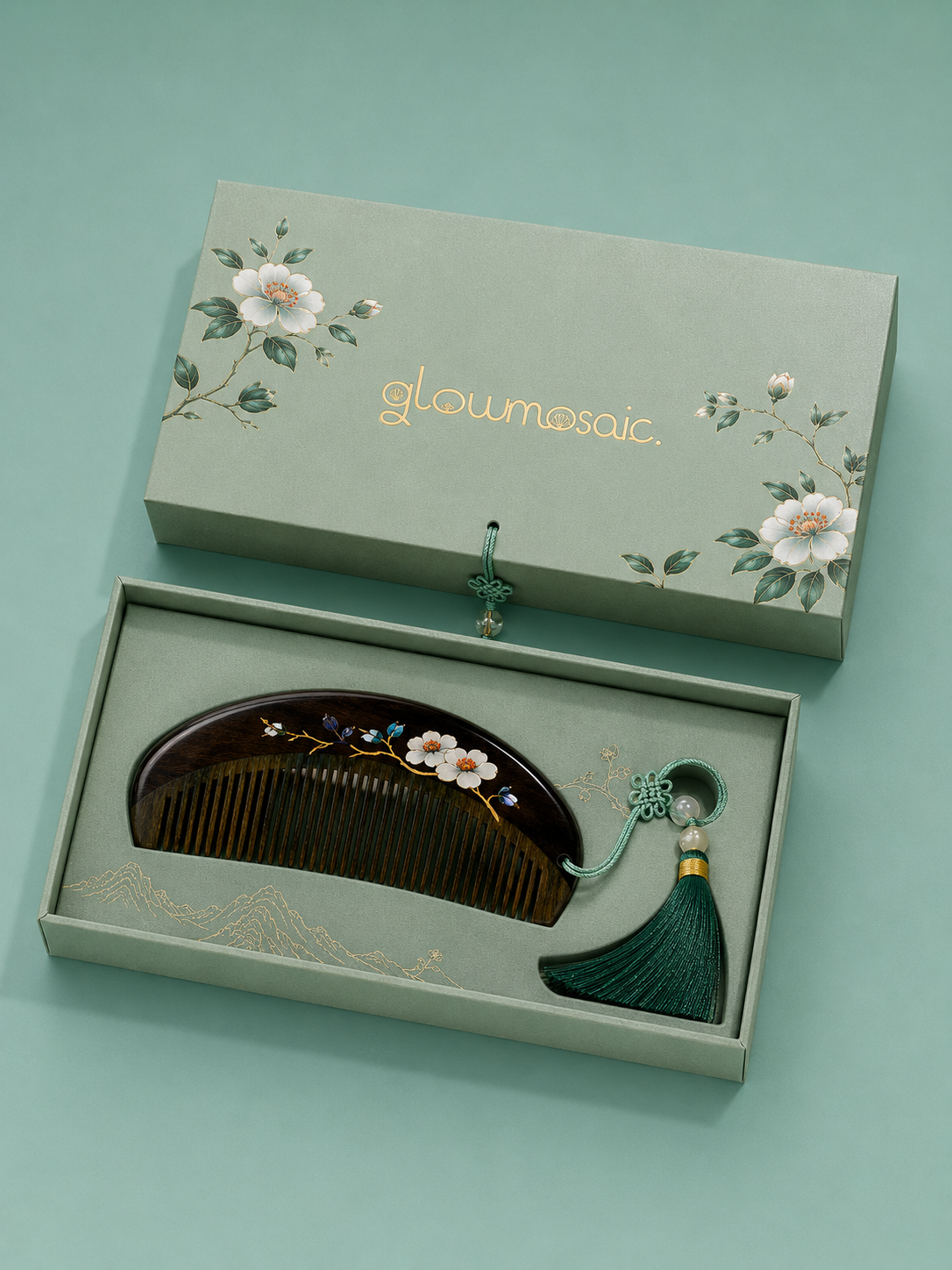 LumiShell Mini Portable Wooden Scalp Massage Comb
