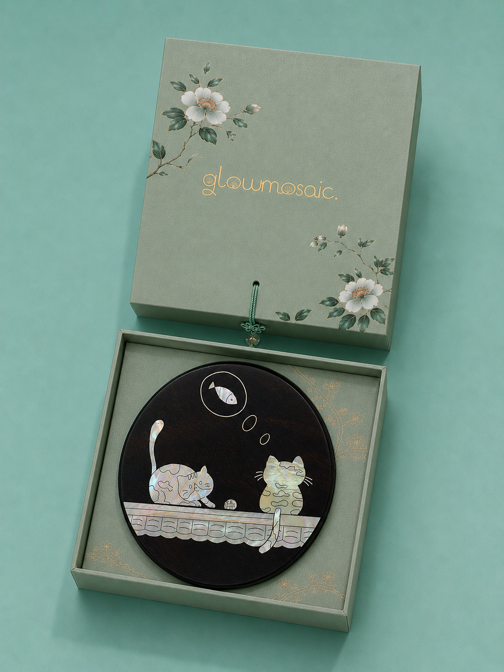 MimiCat Charm Pocket Shell Mirror