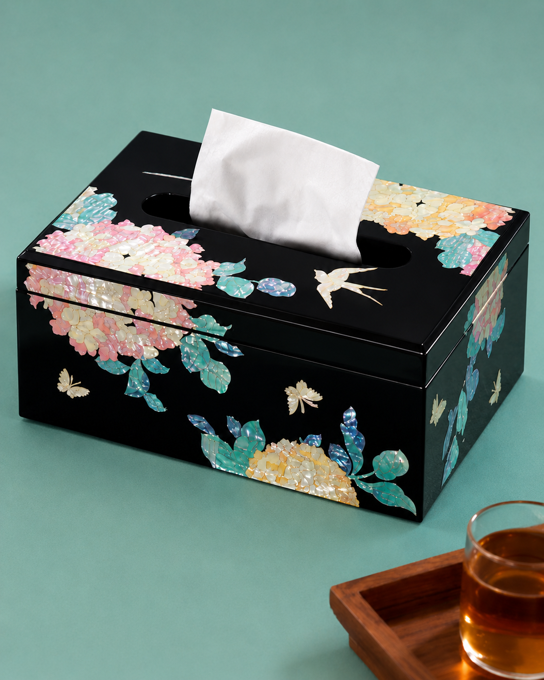 LuxeShell Living Room Tissue Box Cover