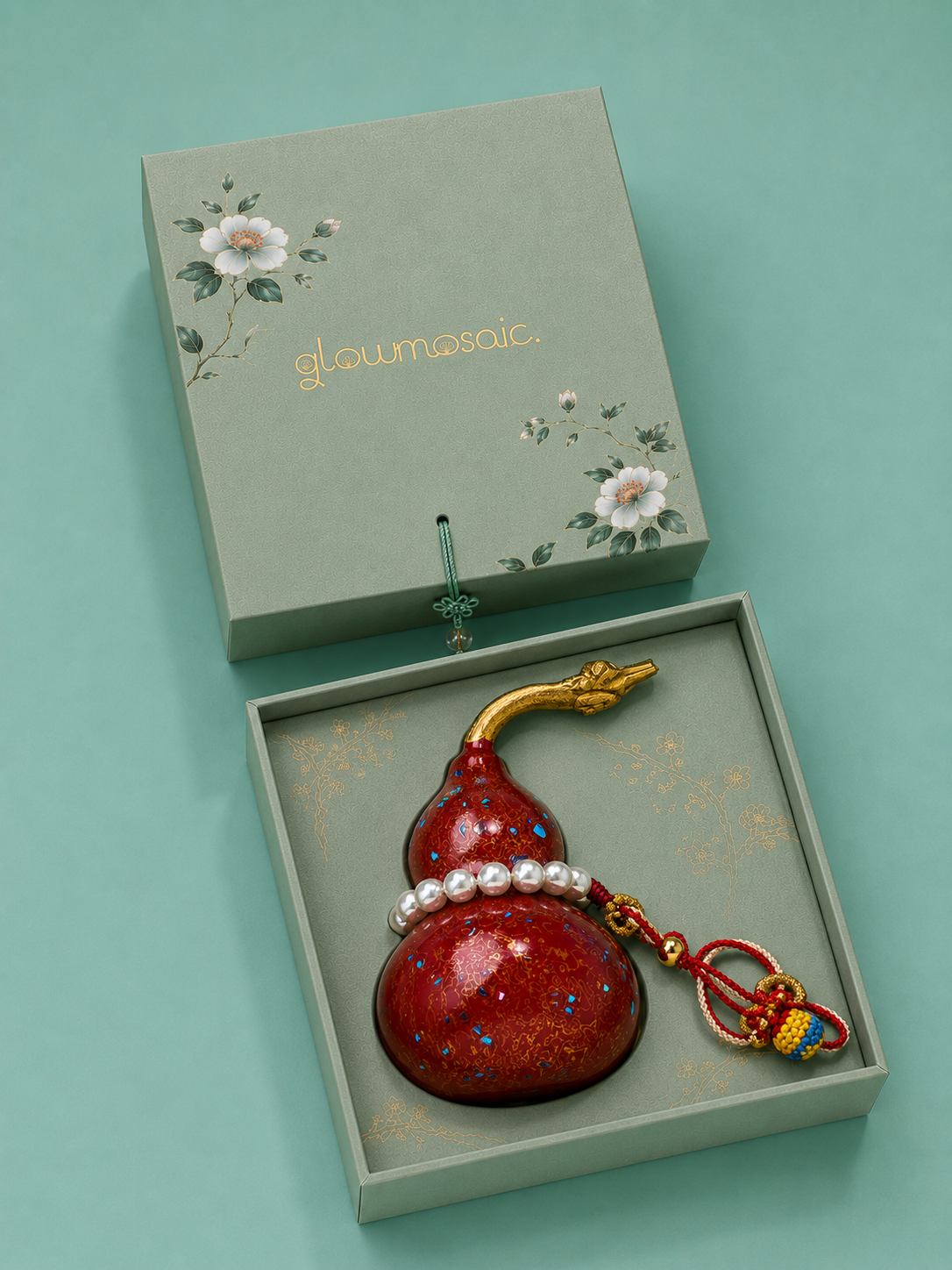 Fortune Gourd Mother-of-Pearl Hanging Charm