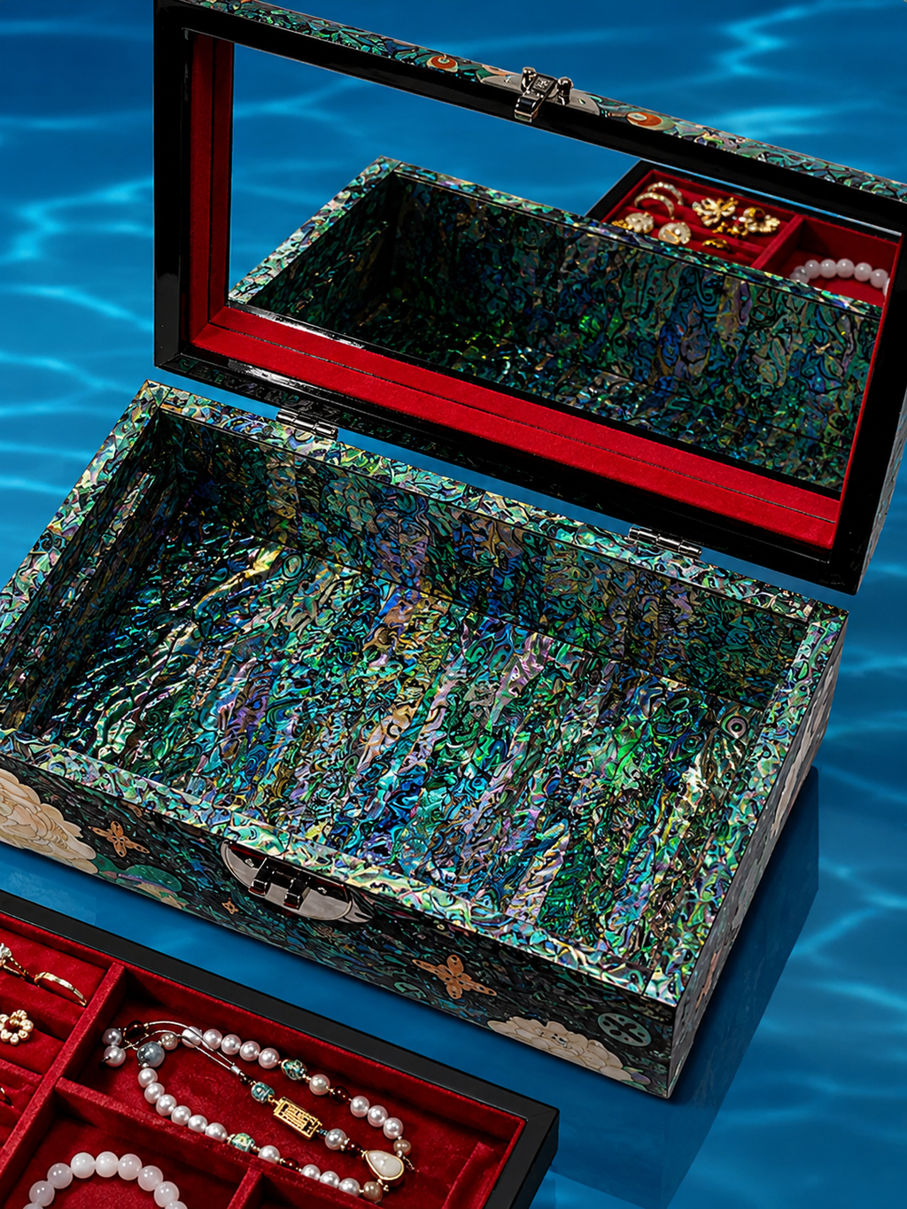 Orient Pearl Chinese Style Jewelry Treasure Box