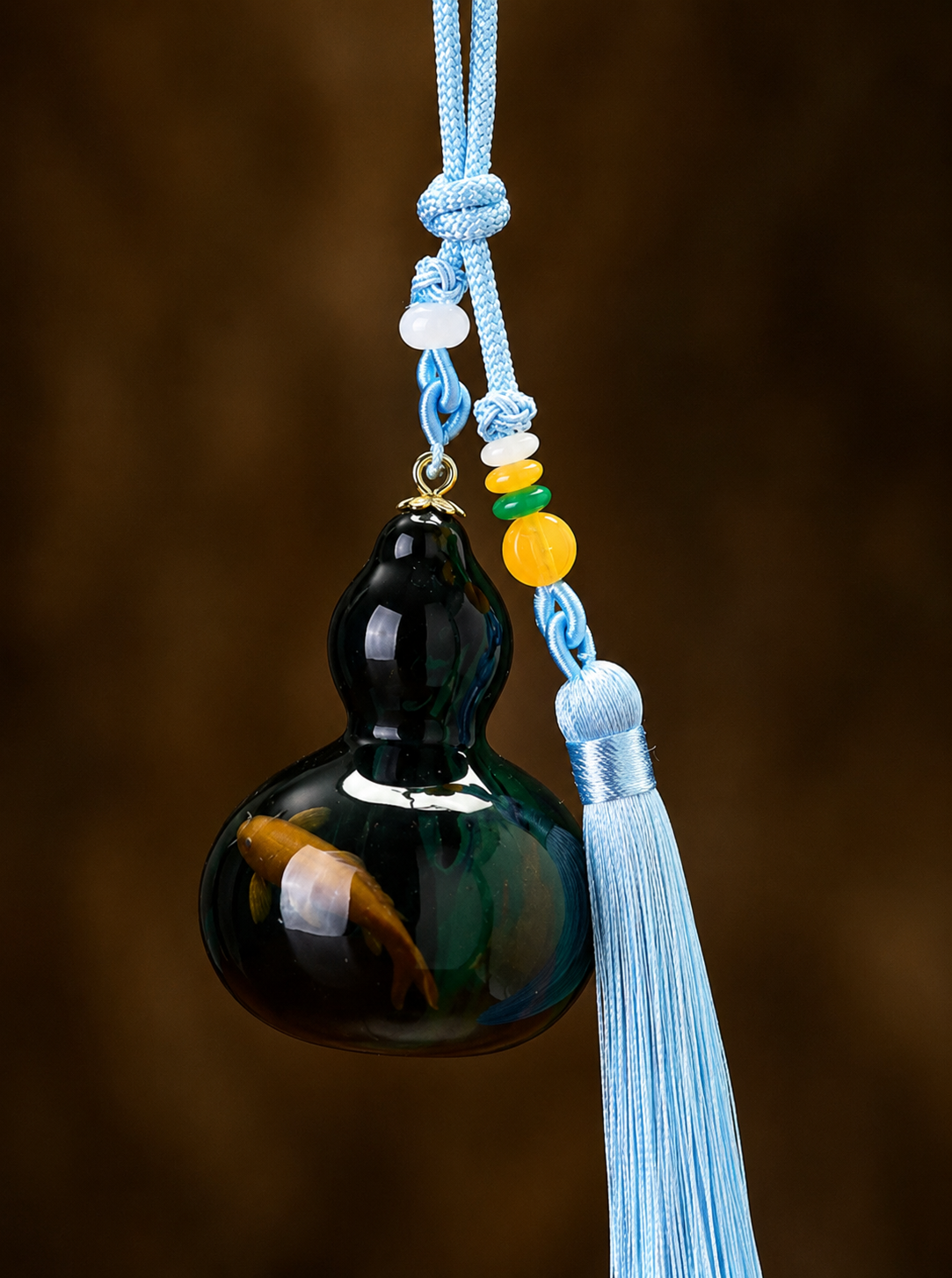 Lucky Gourd Fish Car & Bag Pendant Charm