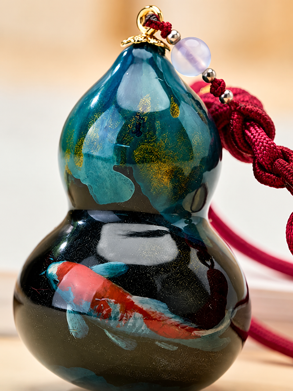 Lucky Gourd Fish Car & Bag Pendant Charm