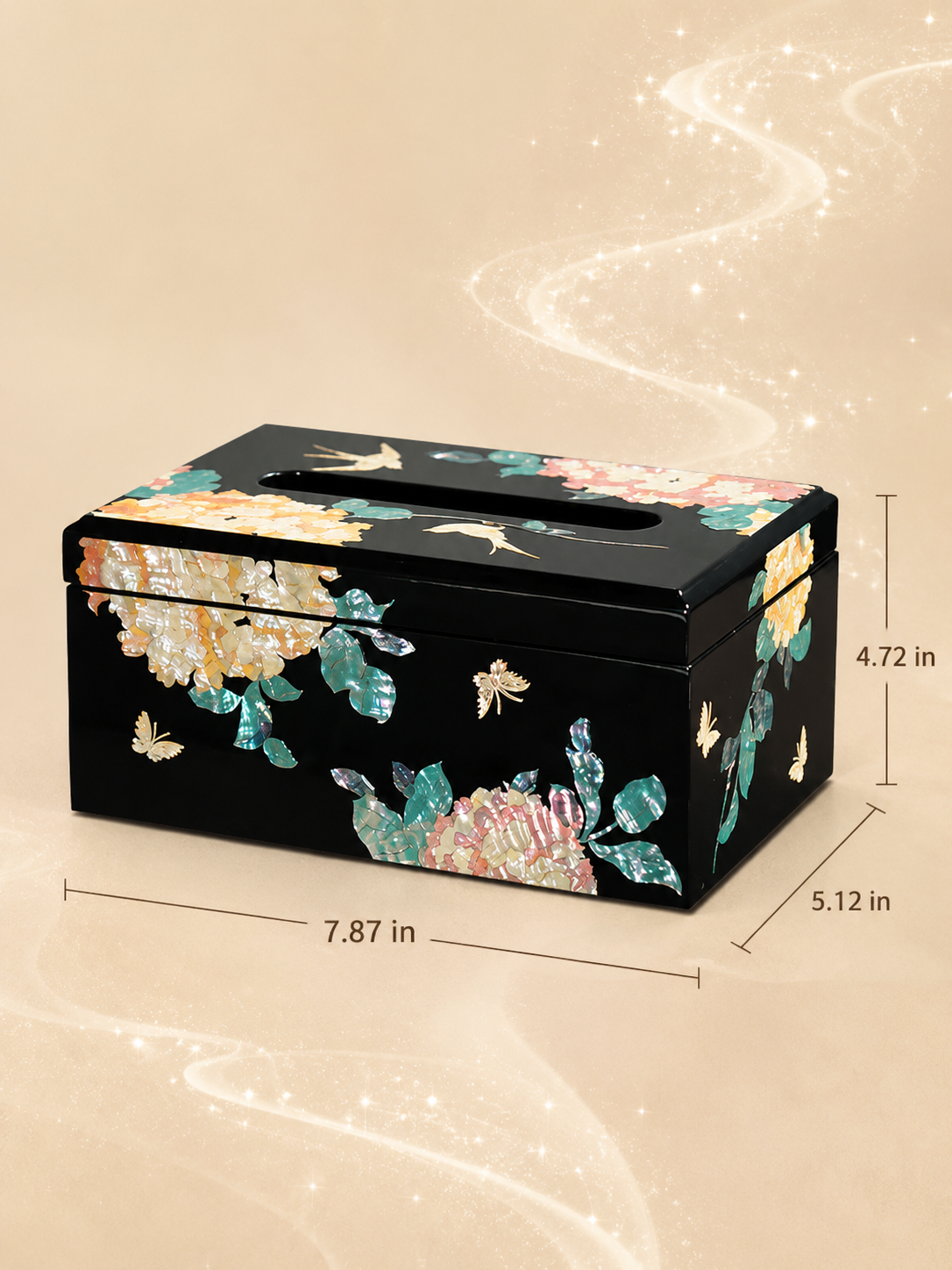 LuxeShell Living Room Tissue Box Cover