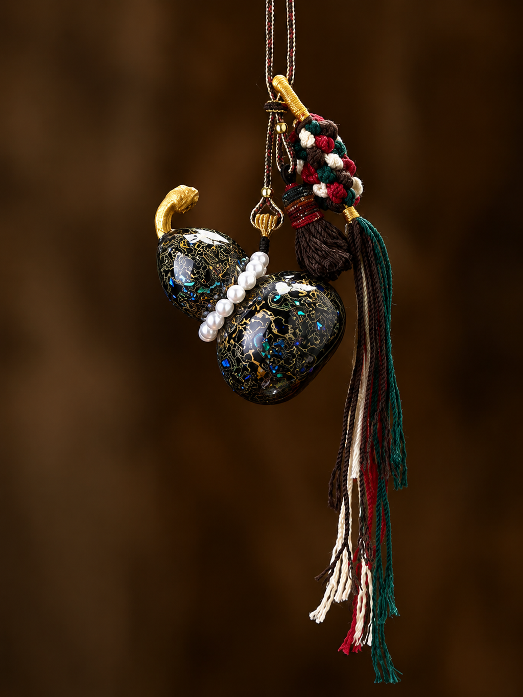 Fortune Gourd Mother-of-Pearl Hanging Charm