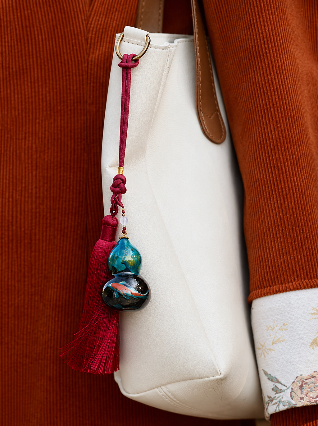Lucky Gourd Fish Car & Bag Pendant Charm