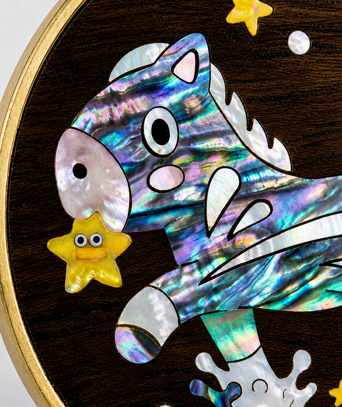 Brasswood Shell Inlay Coaster Set