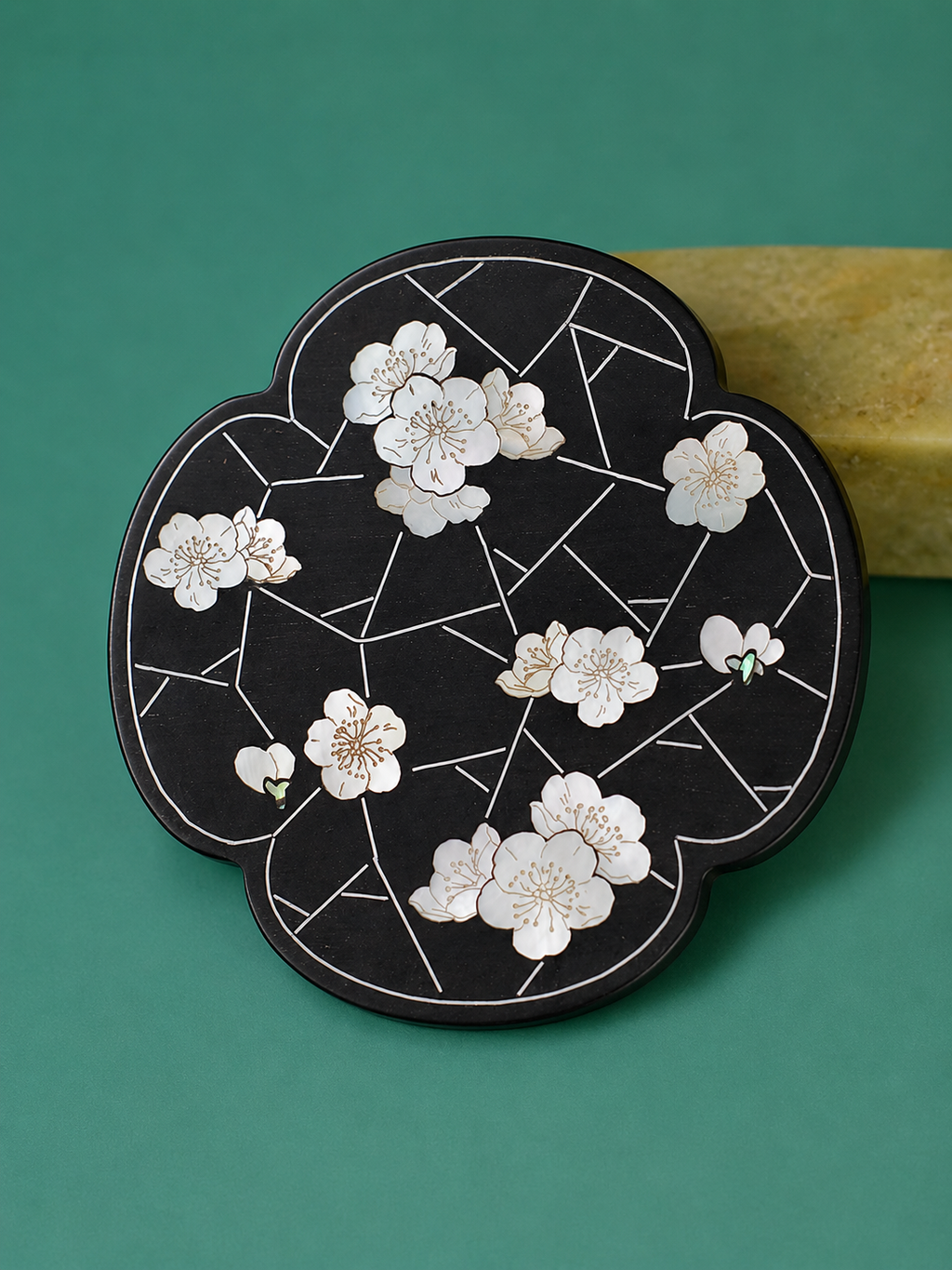 Heritage Glow Mini Mother-of-Pearl Travel Mirror