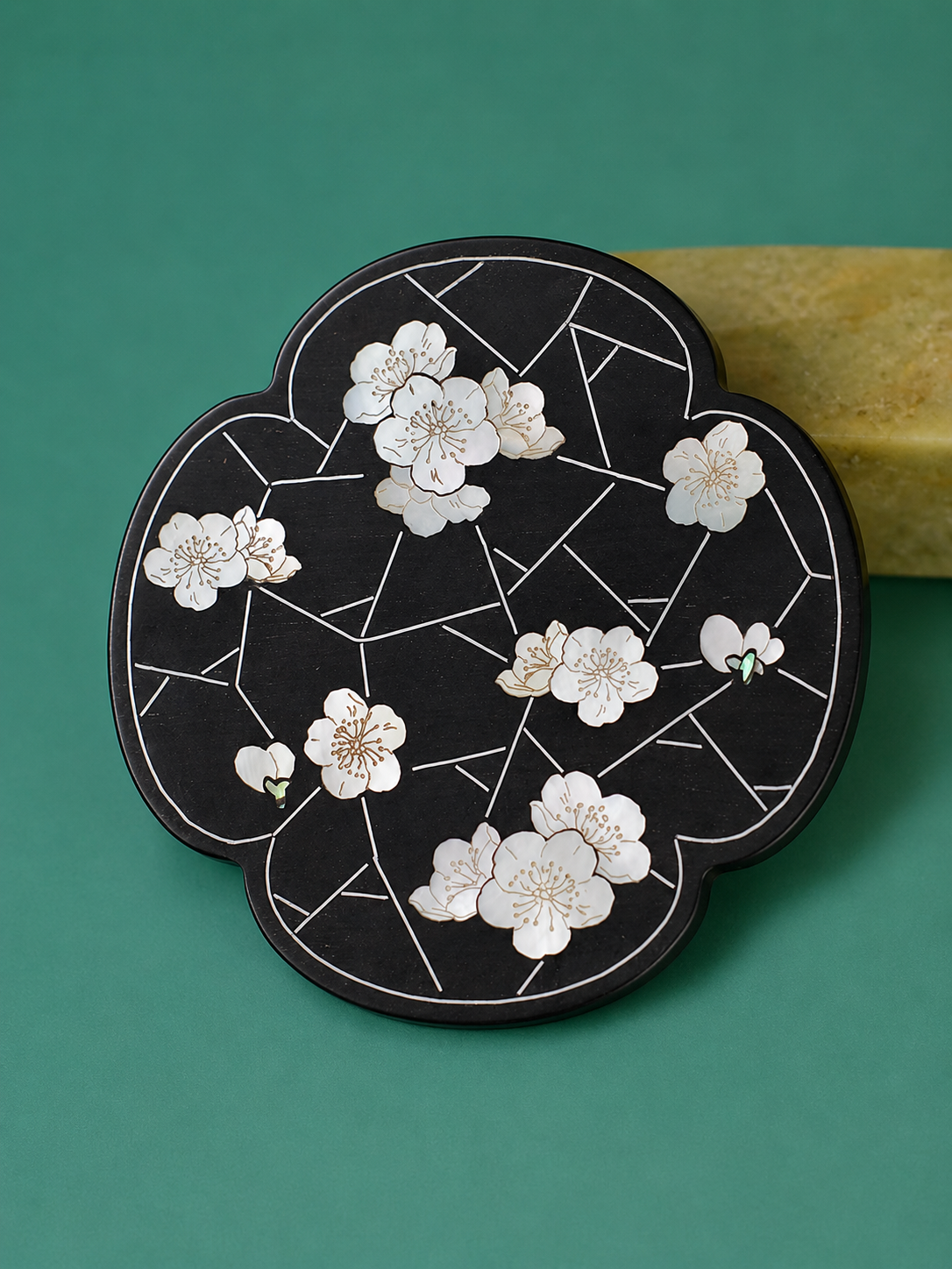Heritage Glow Mini Mother-of-Pearl Travel Mirror