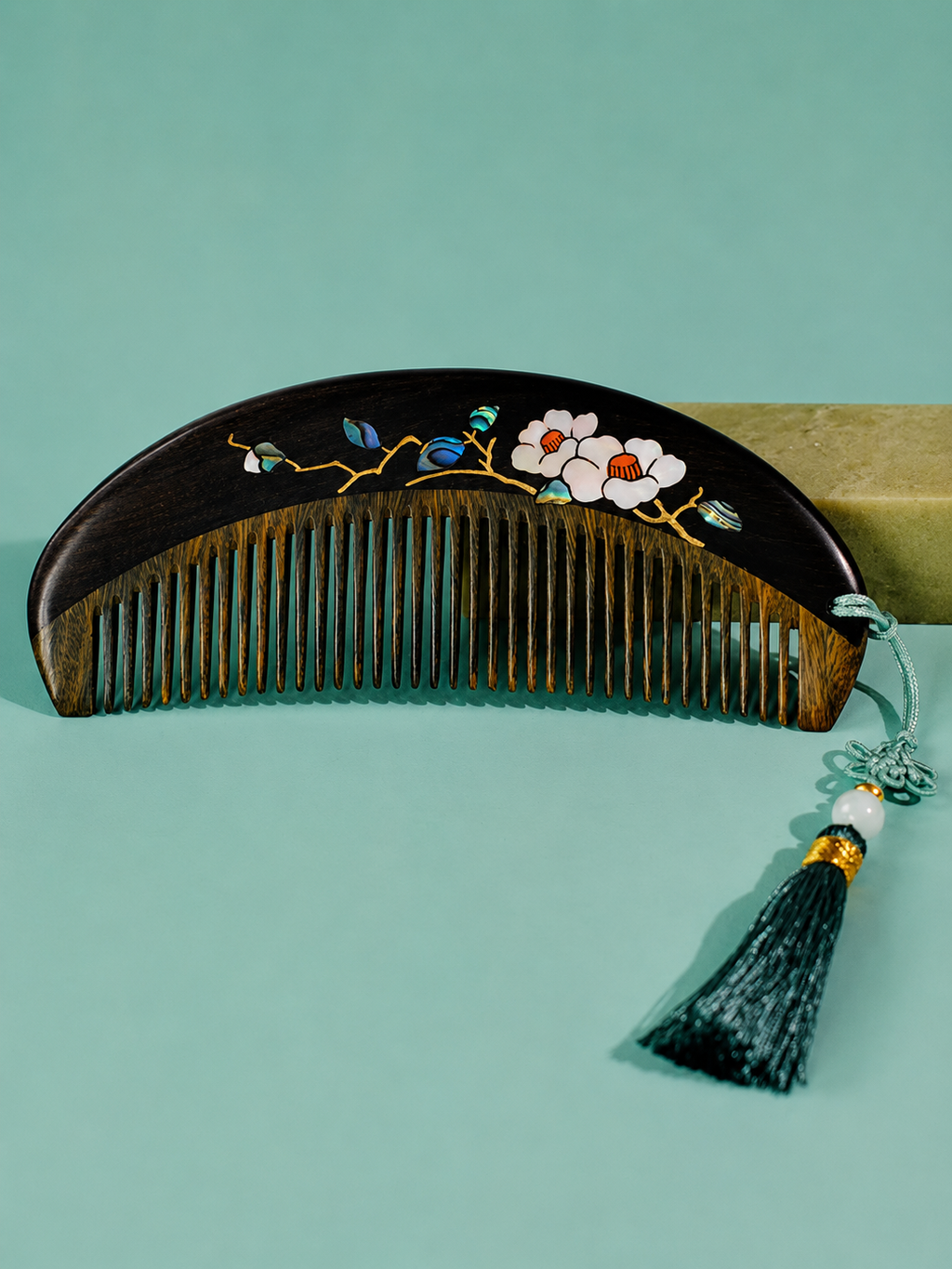 LumiShell Mini Portable Wooden Scalp Massage Comb