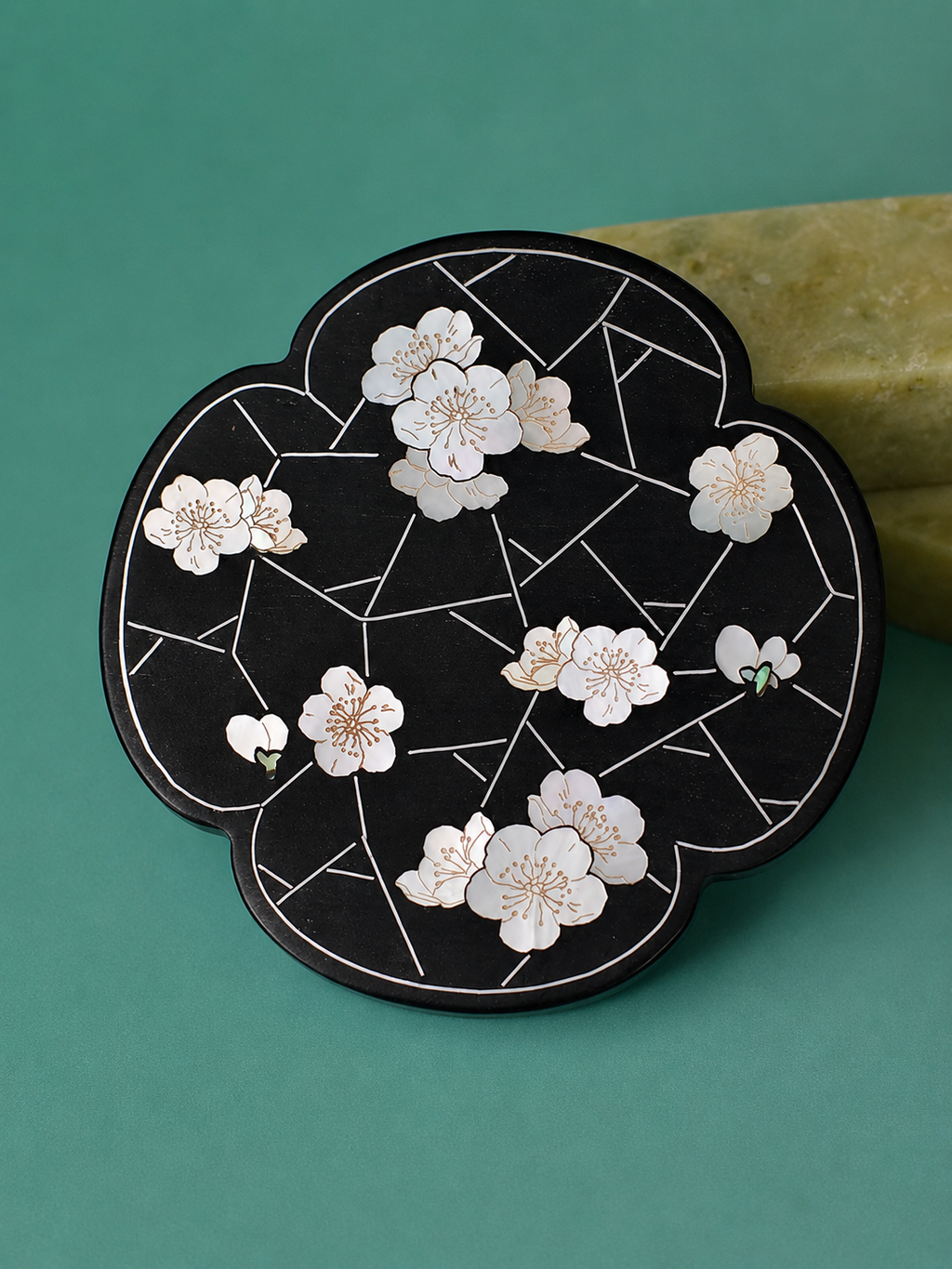 Heritage Glow Mini Mother-of-Pearl Travel Mirror