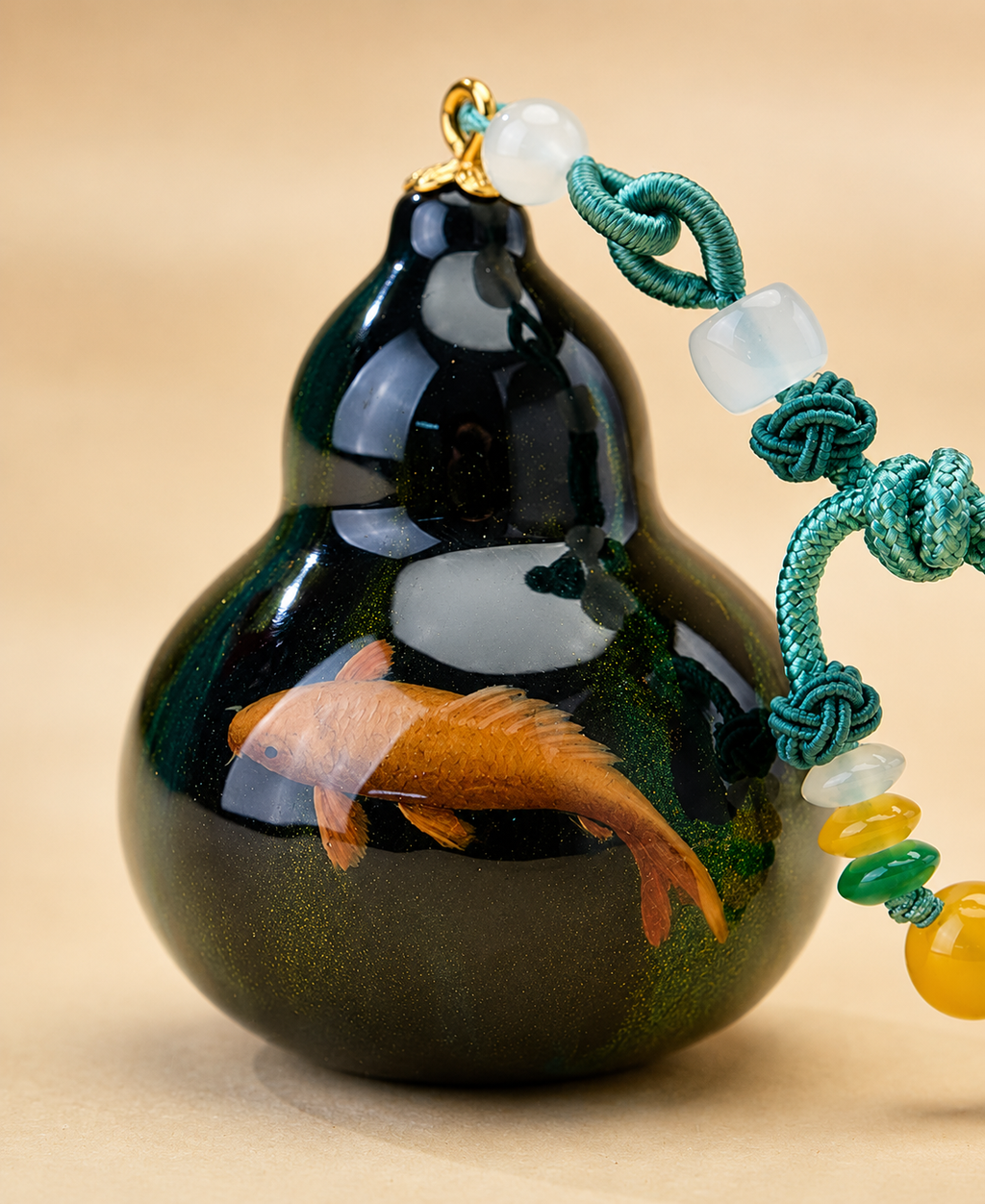 Lucky Gourd Fish Car & Bag Pendant Charm